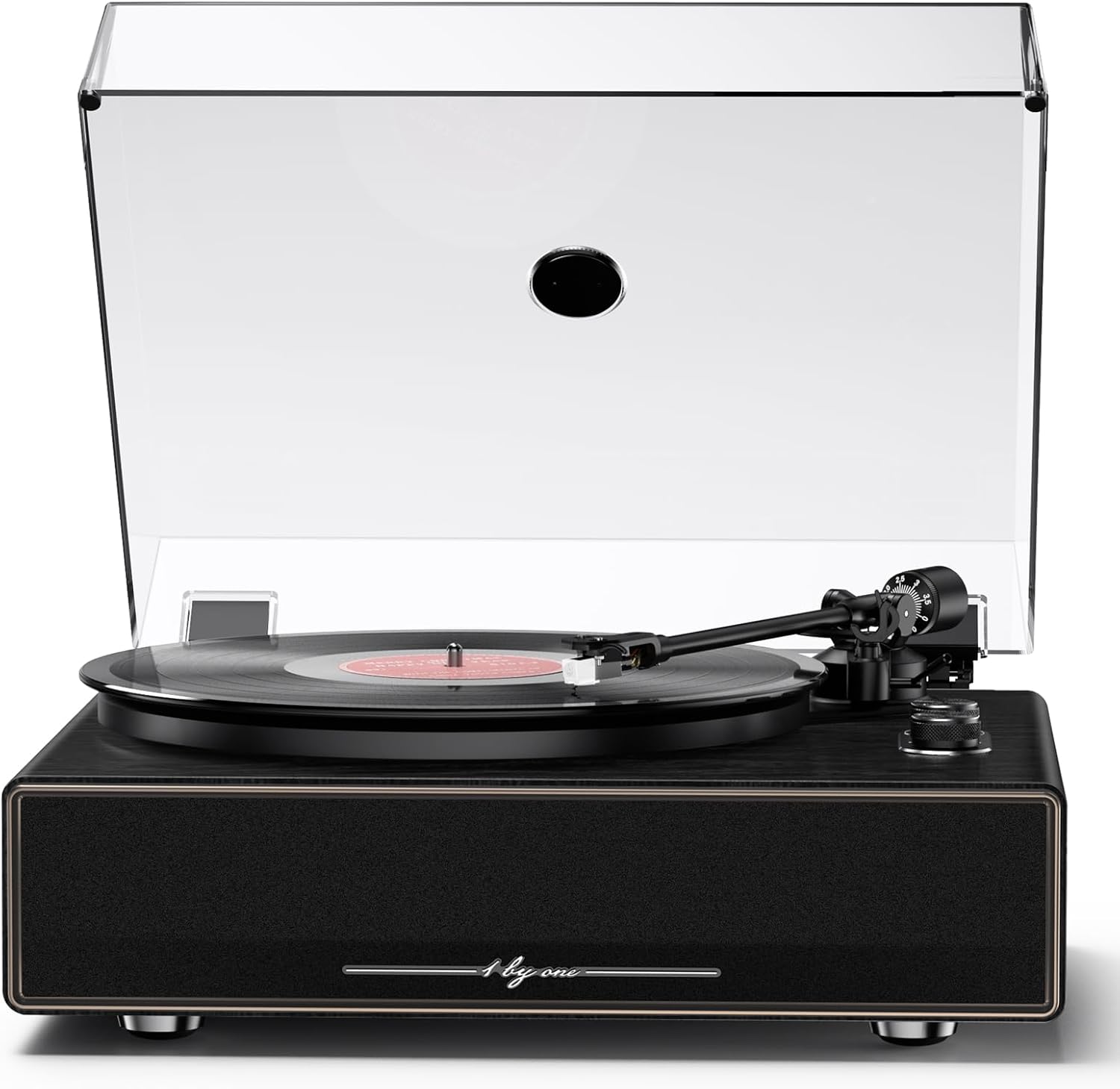 High Fidelity Belt Drive Turntable with Built-in Speakers, Vinyl Record Player with Magnetic Cartridge, Wireless Playback and Aux-in Functionality, Auto Off