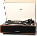 Vinyl Record Player with Magnetic Cartridge, High Fidelity Belt Drive Turntable with Built-in Speakers & Phono Preamp, Wireless Playback and Aux-in Functionality, Auto Off