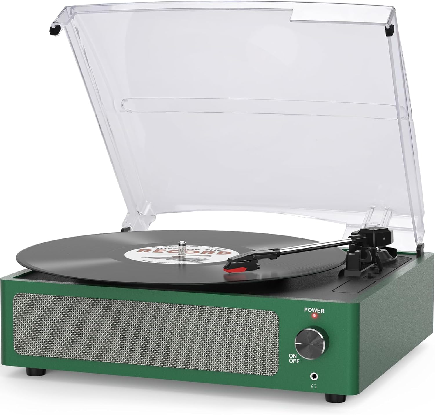 Vinyl Record Player with Speakers Vintage Turntable for Vinyls Records Belt-Driven Turntables 3-Speed Bluetooth Playback Headphone AUX RCA Line LP Vinyls Players for Sound Enjoyment Retro Brown