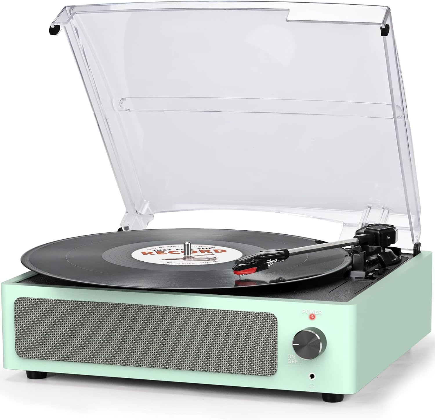 Vinyl Record Player with Speakers Vintage Turntable for Vinyls Records Belt-Driven Turntables 3-Speed Bluetooth Playback Headphone AUX RCA Line LP Vinyls Players for Sound Enjoyment Retro Brown