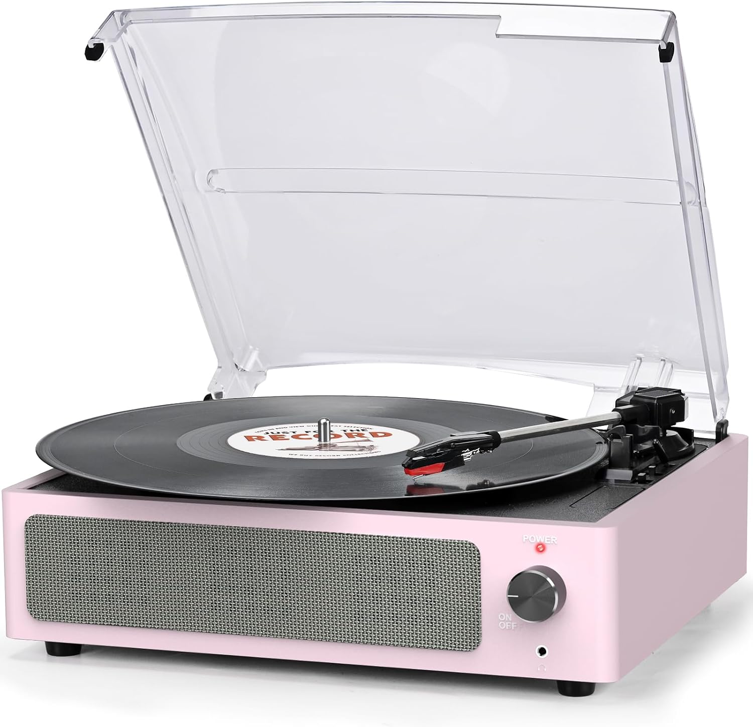 Vinyl Record Player with Speakers Vintage Turntable for Vinyls Records Belt-Driven Turntables 3-Speed Bluetooth Playback Headphone AUX RCA Line LP Vinyls Players for Sound Enjoyment Retro Brown